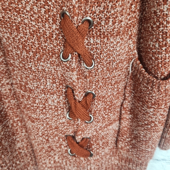 SO Size XL Burnt Orange Knit Sweater Cardigan - Picture 2 of 6